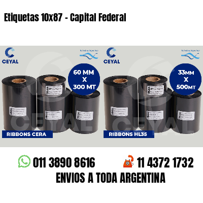 Etiquetas 10x87 - Capital Federal