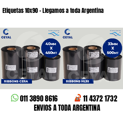 Etiquetas 10x90 - Llegamos a toda Argentina