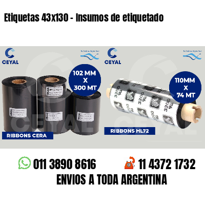 Etiquetas 43x130 - Insumos de etiquetado