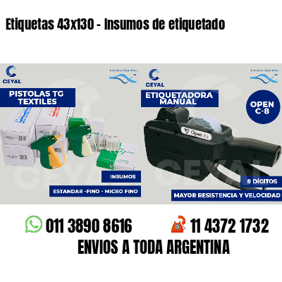 Etiquetas 43x130 - Insumos de etiquetado