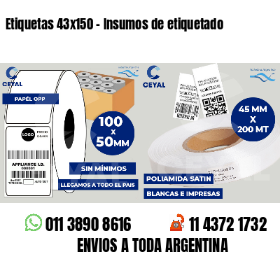 Etiquetas 43x150 - Insumos de etiquetado