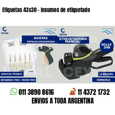 Etiquetas 43x30 - Insumos de etiquetado