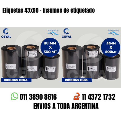 Etiquetas 43x90 - Insumos de etiquetado