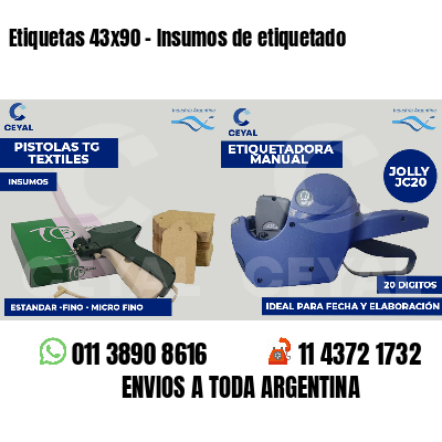 Etiquetas 43x90 - Insumos de etiquetado