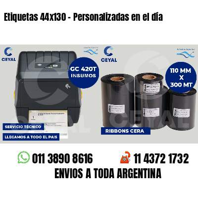 Etiquetas 44x130 - Personalizadas en el día