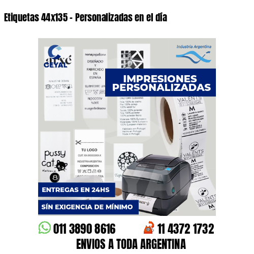 Etiquetas 44x135 - Personalizadas en el día