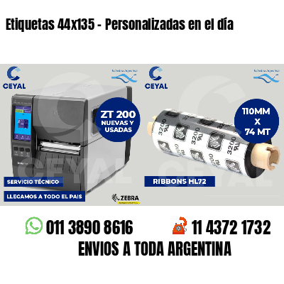 Etiquetas 44x135 - Personalizadas en el día