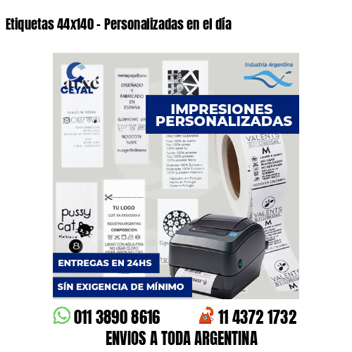 Etiquetas 44x140 - Personalizadas en el día