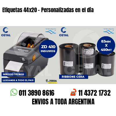 Etiquetas 44x20 - Personalizadas en el día