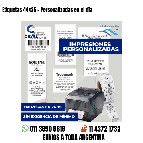 Etiquetas 44x25 - Personalizadas en el día