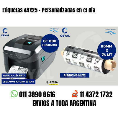 Etiquetas 44x25 - Personalizadas en el día