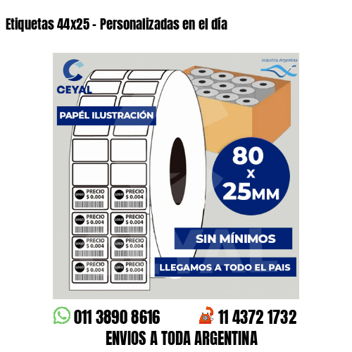 Etiquetas 44×25 – Personalizadas en el día