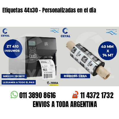 Etiquetas 44x30 - Personalizadas en el día