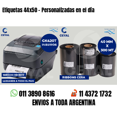 Etiquetas 44x50 - Personalizadas en el día