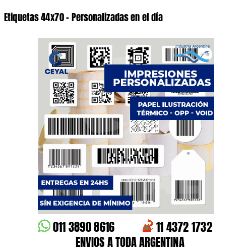 Etiquetas 44x70 - Personalizadas en el día