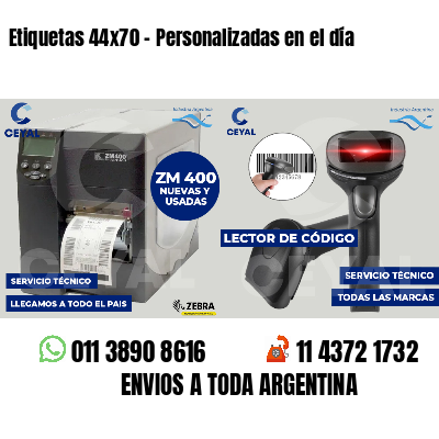 Etiquetas 44x70 - Personalizadas en el día