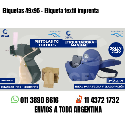 Etiquetas 49x95 - Etiqueta textil imprenta