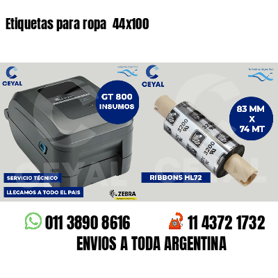 Etiquetas para ropa 44x100