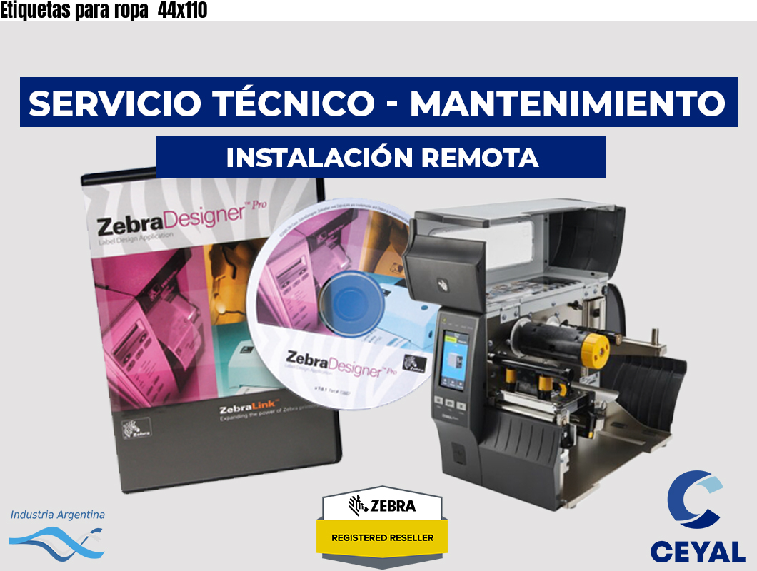 Etiquetas para ropa 44x110