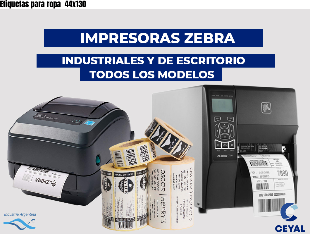 Etiquetas para ropa  44x130
