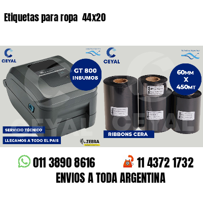 Etiquetas para ropa 44x20