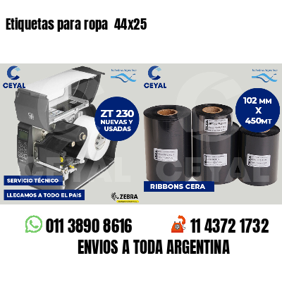 Etiquetas para ropa 44x25