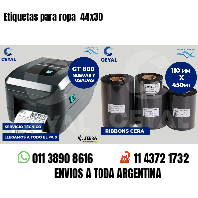 Etiquetas para ropa  44x30