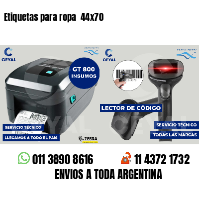 Etiquetas para ropa 44x70