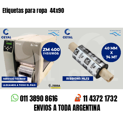Etiquetas para ropa 44x90