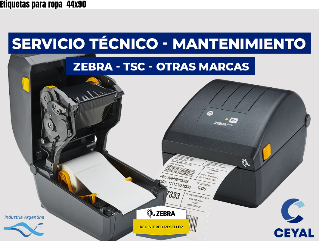 Etiquetas para ropa 44x90