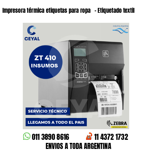 Impresora térmica etiquetas para ropa   – Etiquetado textil