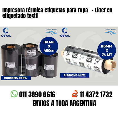Impresora térmica etiquetas para ropa - Líder en etiquetado textil