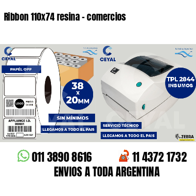 Ribbon 110x74 resina - comercios