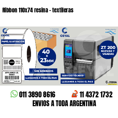 Ribbon 110x74 resina - textileras