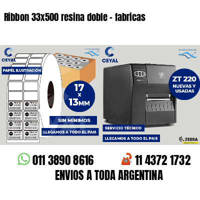 Ribbon 33x500 resina doble - fabricas