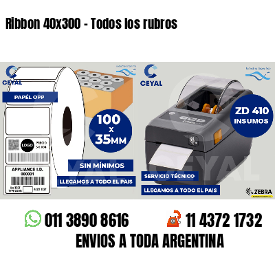 Ribbon 40x300 - Todos los rubros