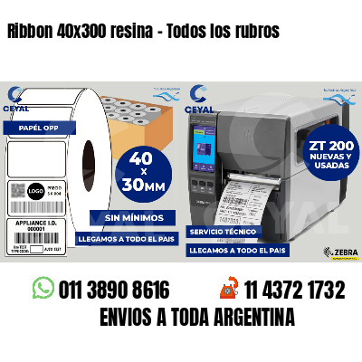 Ribbon 40x300 resina - Todos los rubros