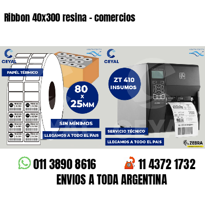 Ribbon 40x300 resina - comercios