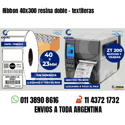 Ribbon 40x300 resina doble - textileras