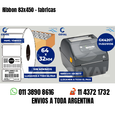 Ribbon 83x450 - fabricas