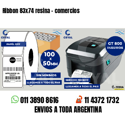 Ribbon 83x74 resina - comercios
