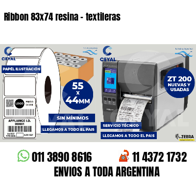 Ribbon 83x74 resina - textileras