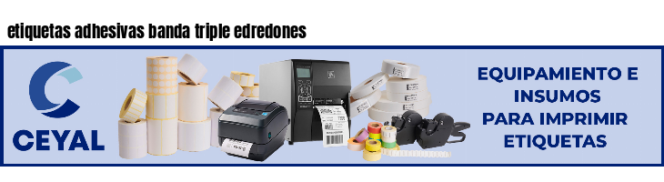 etiquetas adhesivas banda triple edredones