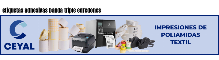 etiquetas adhesivas banda triple edredones
