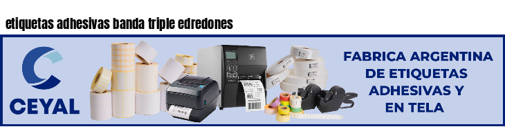 etiquetas adhesivas banda triple edredones