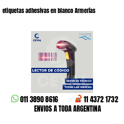 etiquetas adhesivas en blanco Armerías