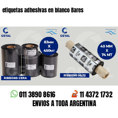 etiquetas adhesivas en blanco Bares
