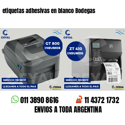 etiquetas adhesivas en blanco Bodegas
