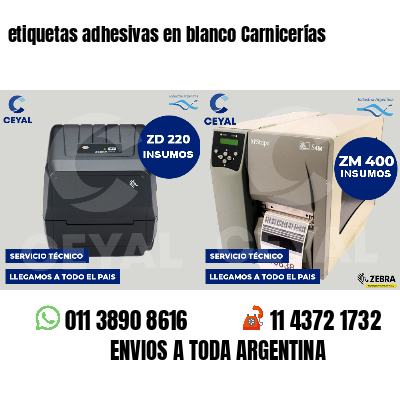 etiquetas adhesivas en blanco Carnicerías