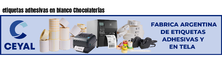 etiquetas adhesivas en blanco Chocolaterías